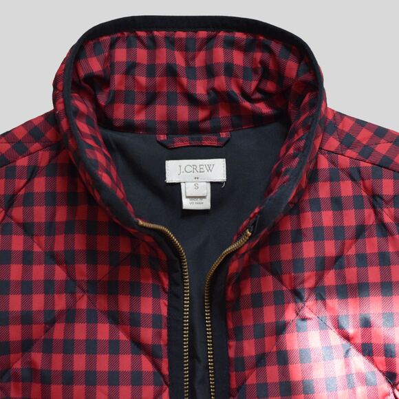 J.CREW Women's Buffalo Check Plaid Vest Size S - Picture 6 of 9